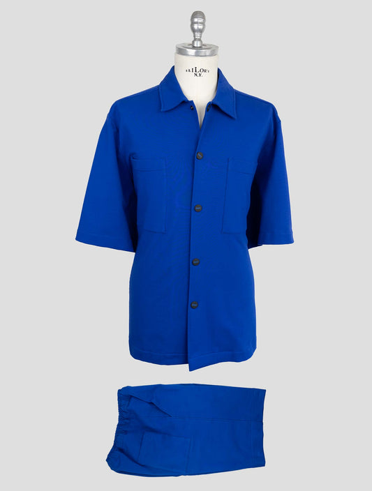 Kiton KNT Blue Cotton Ea Tracksuit sporty styling