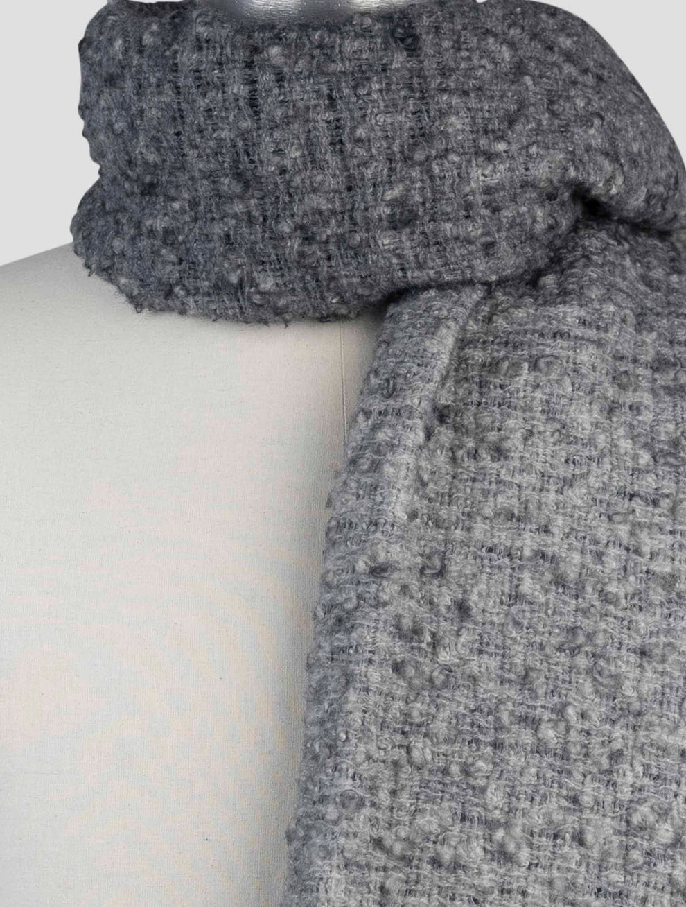 Kiton Gray Wool Cashmere PA Silk Scarf - image 2