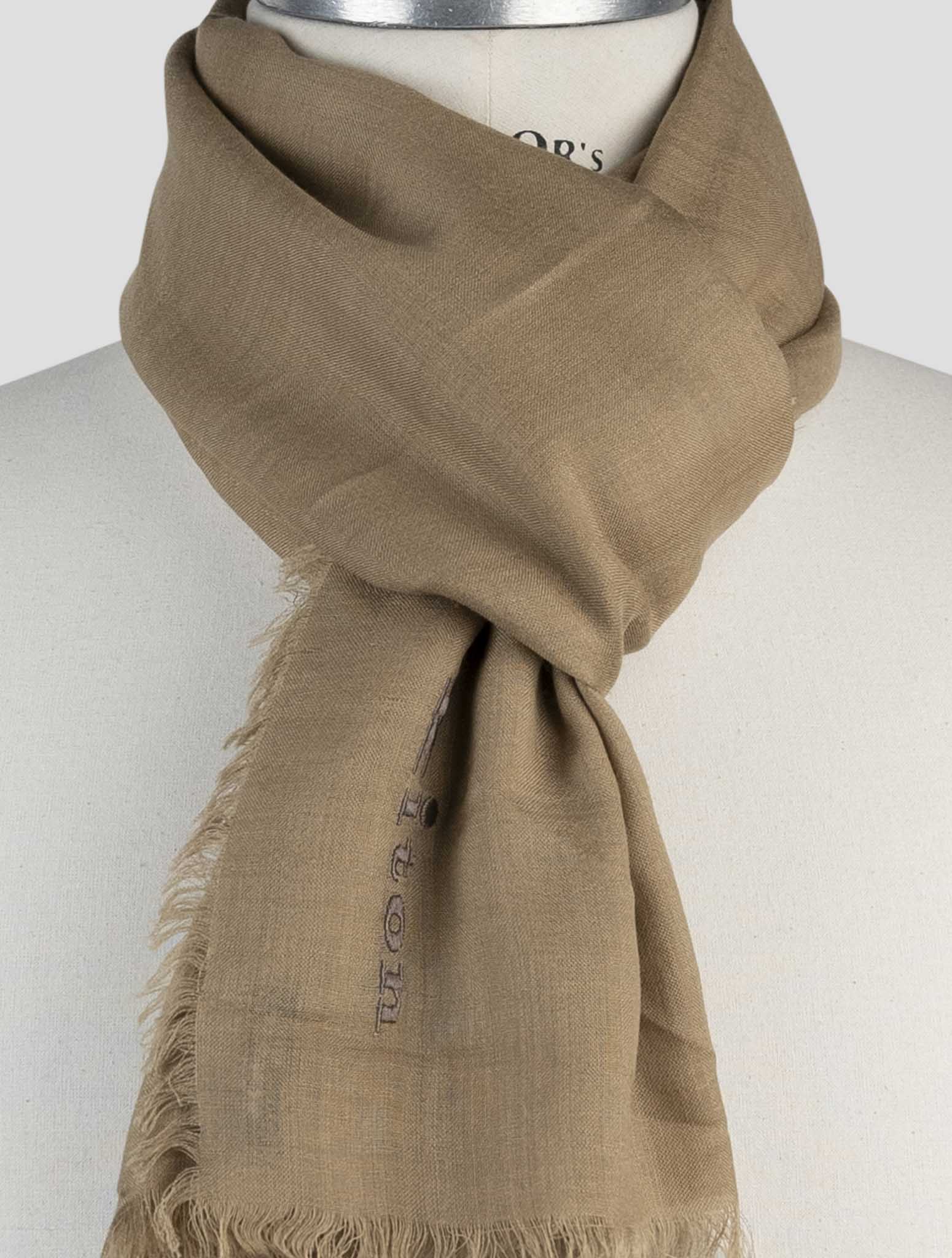 Kiton Brown Cashmere Silk Scarf