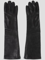 Kiton Black Leather Gloves