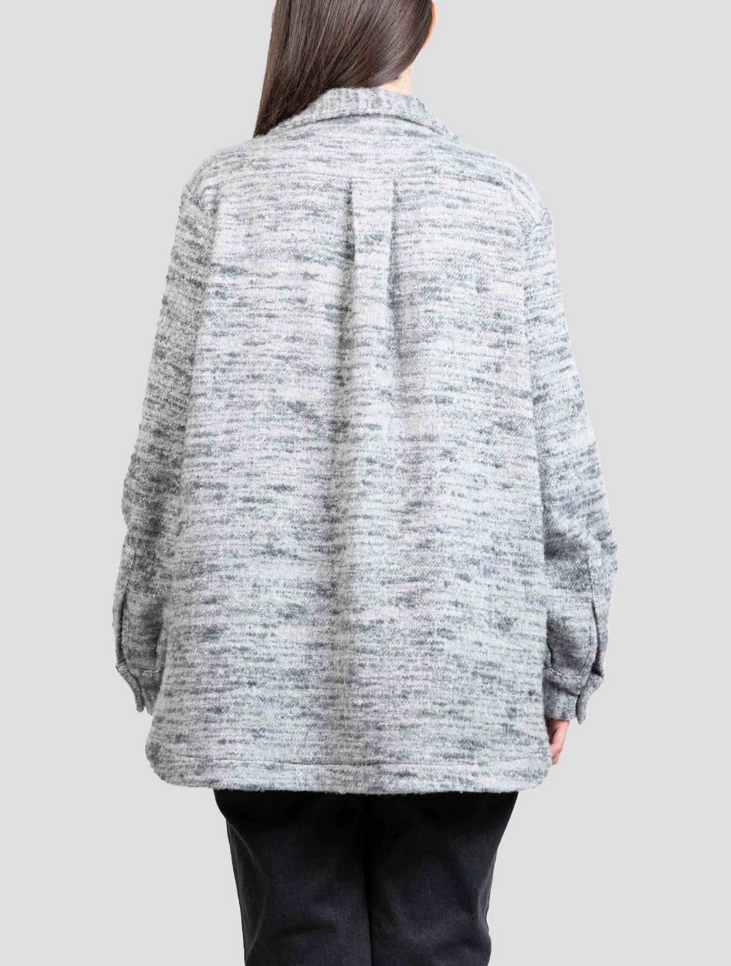 Kiton Gray Virgin Wool Cashmere Pa Shirt