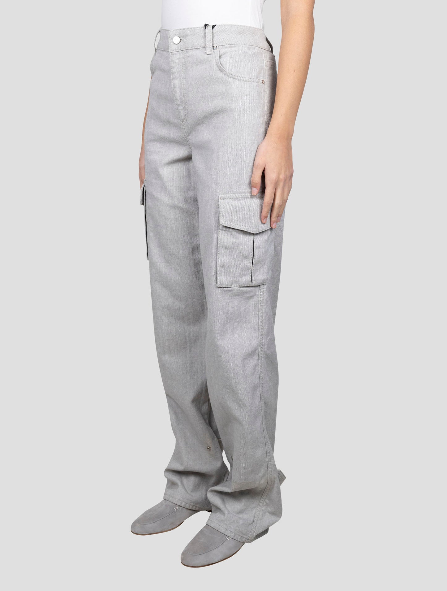 Kiton Gray Cotton Ea Jeans