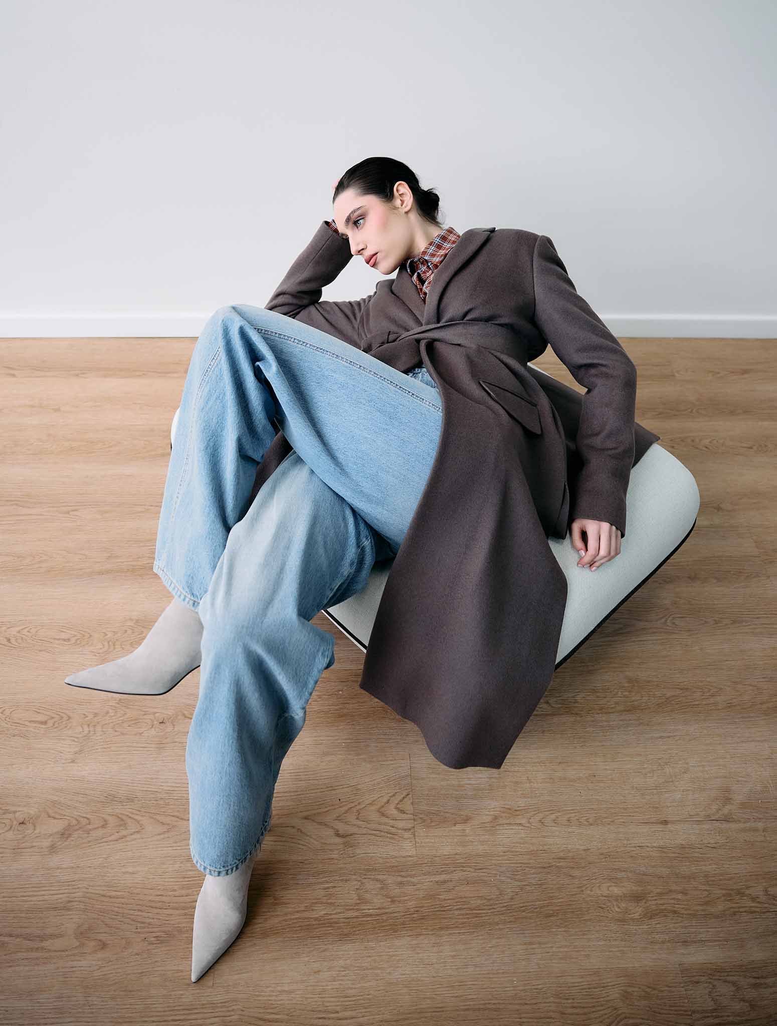 Kiton Blue Cotton Ea Jeans front view