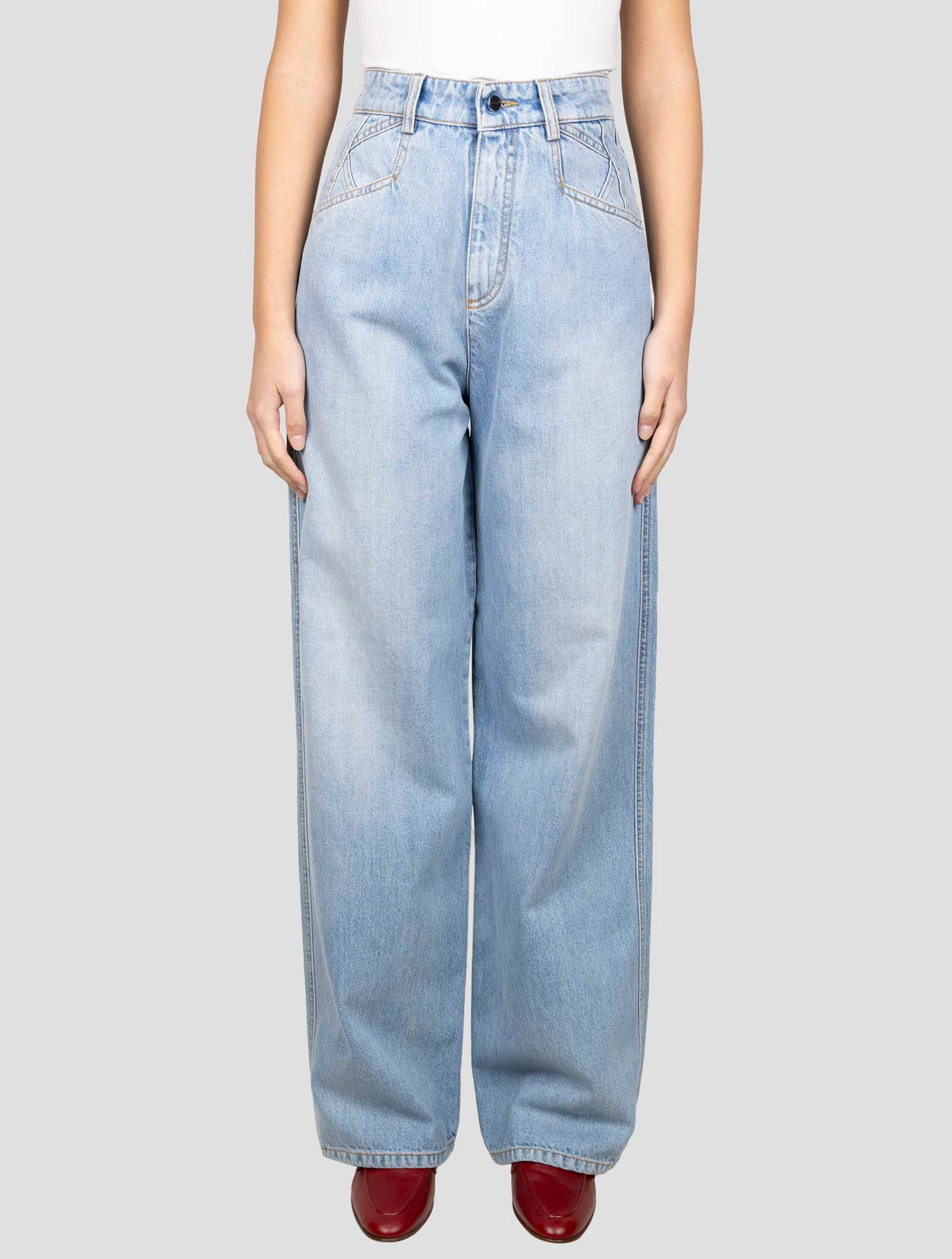 Kiton Blue Cotton Jeans