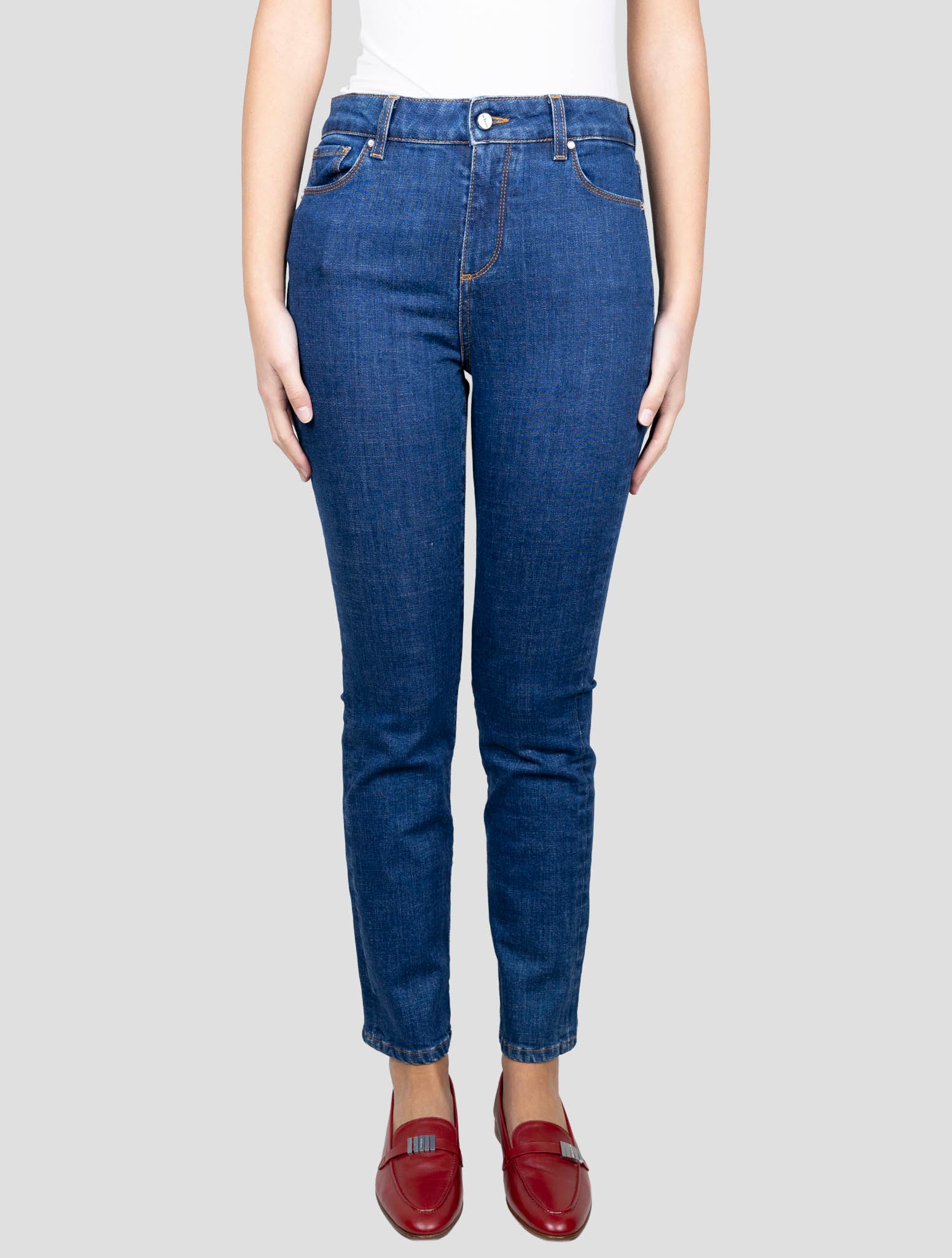 Kiton Blue Cotton Ea Jeans