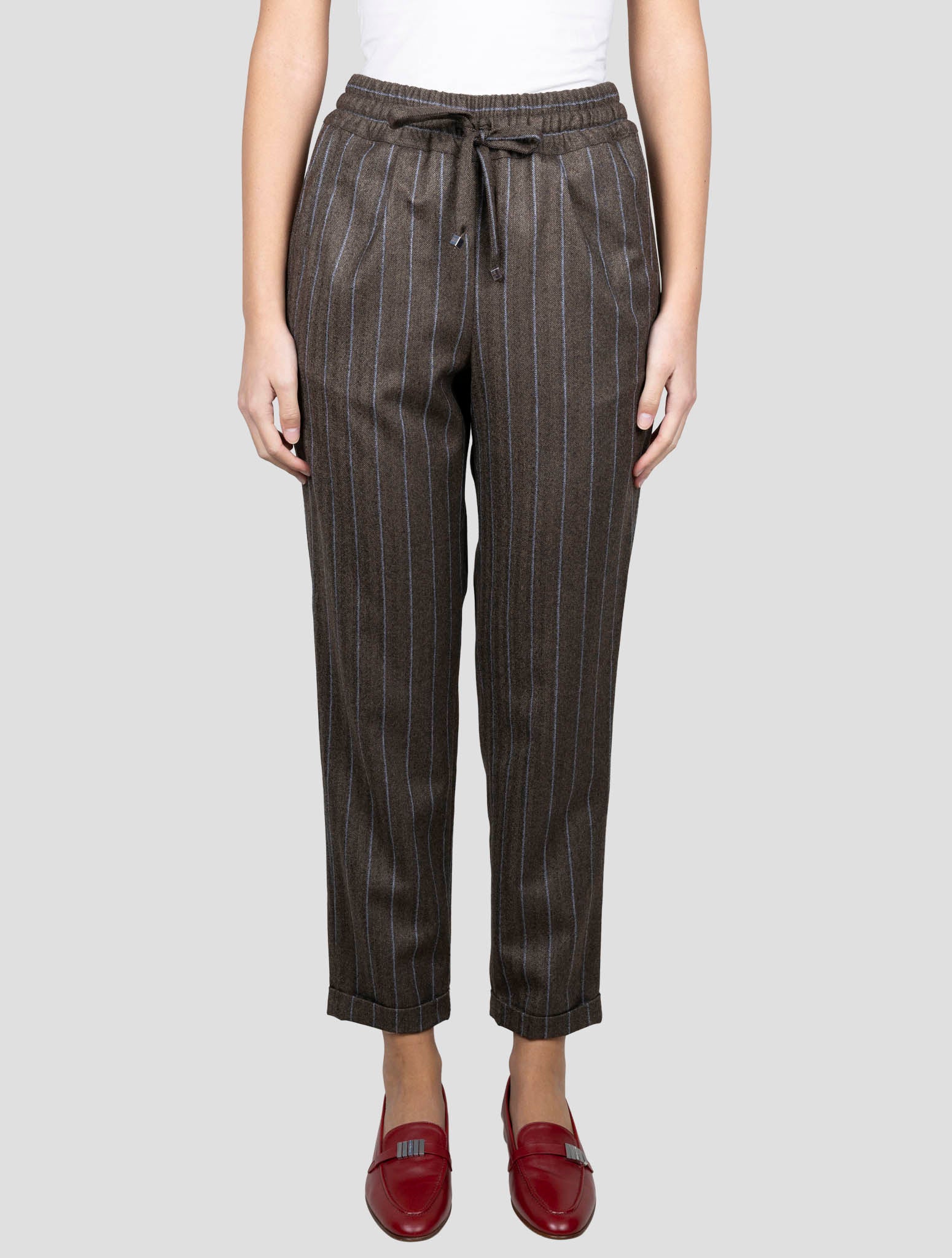 Kiton Brown Wool Pants