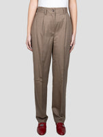 Kiton Brown Virgin Wool Ea Pants