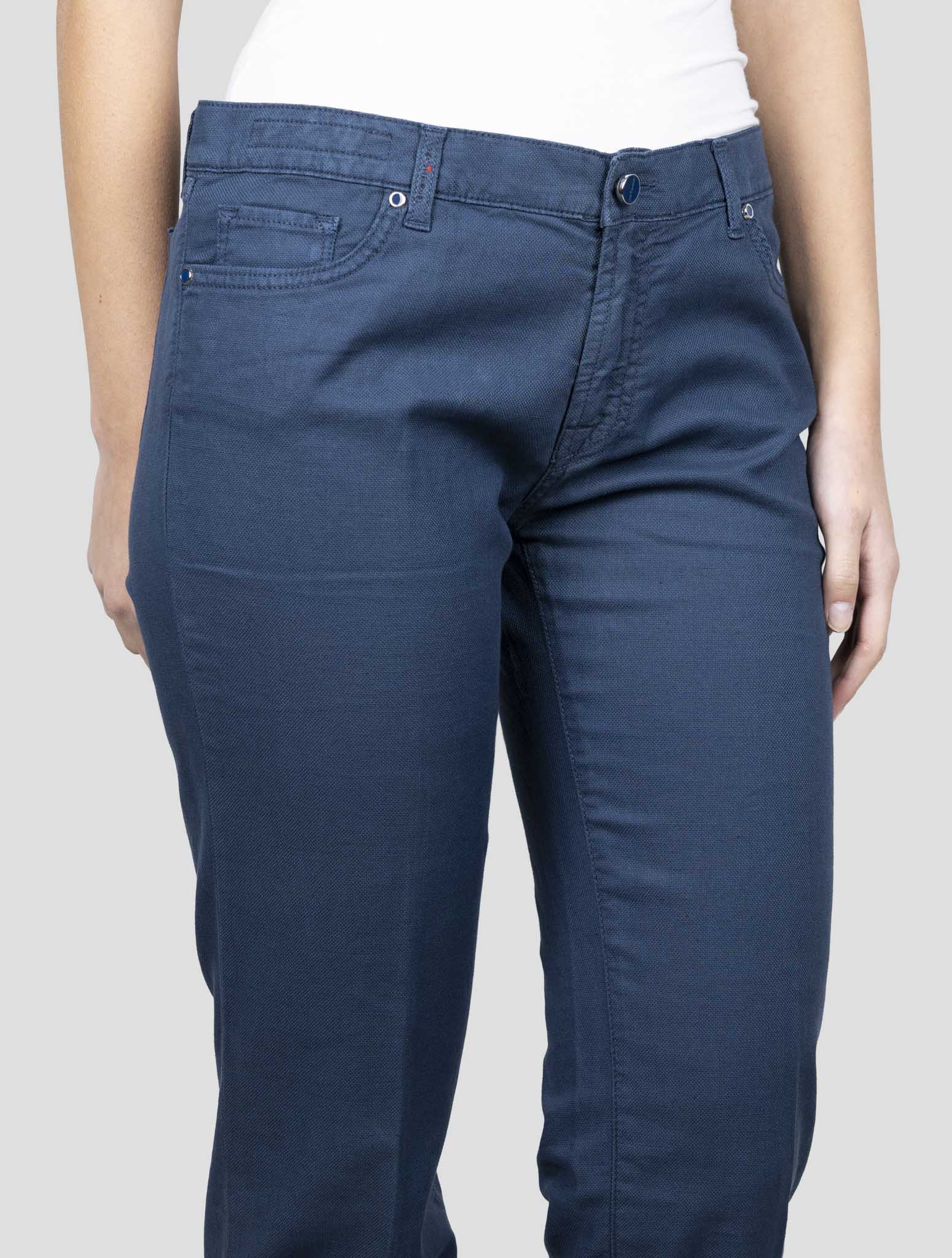 Kiton Blue Cotton Linen Ea Jeans