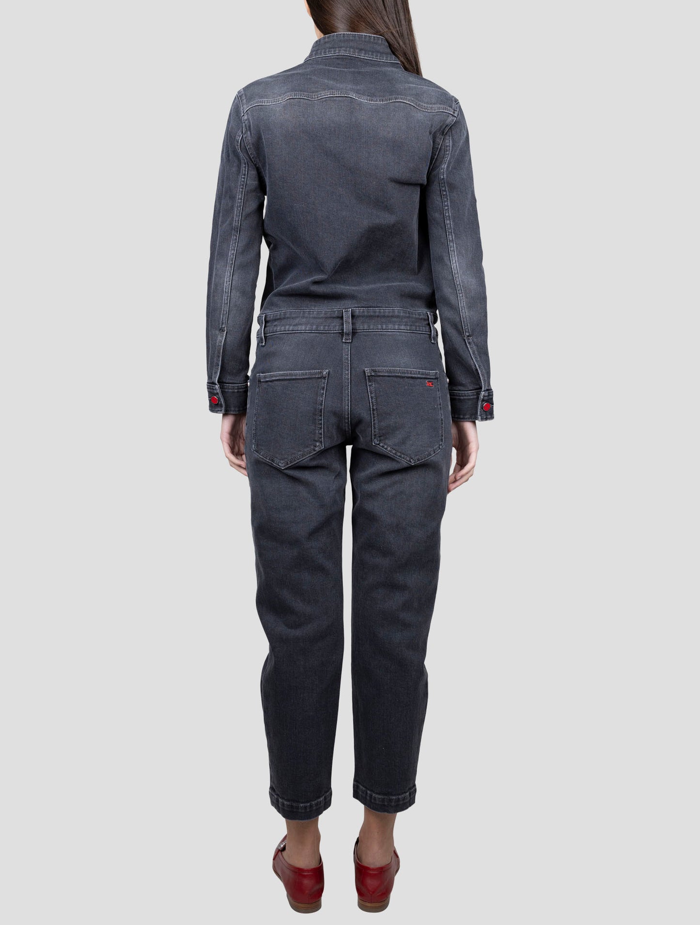 Kiton Dark Gray Cotton Ea Jumpsuit