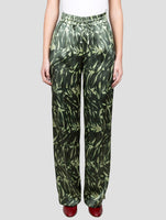 Kiton Green Silk Pants