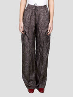 Kiton Brown Silk Pants