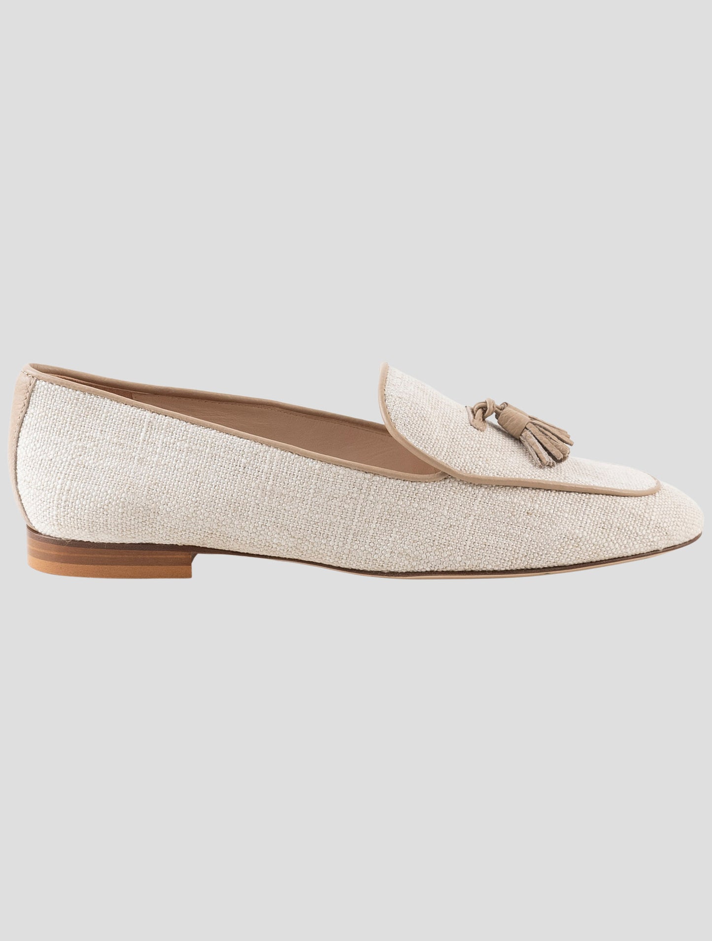 Kiton Beige Canvas Loafers