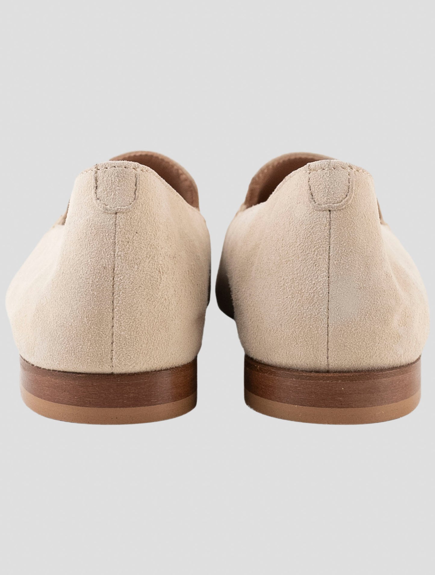 Kiton Beige Leather Suede Loafers