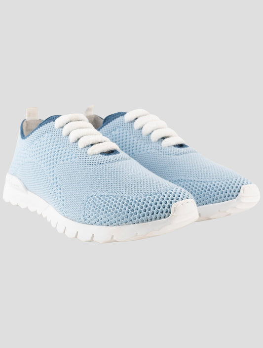 Kiton Light Blue Cashmere Pl Sneakers