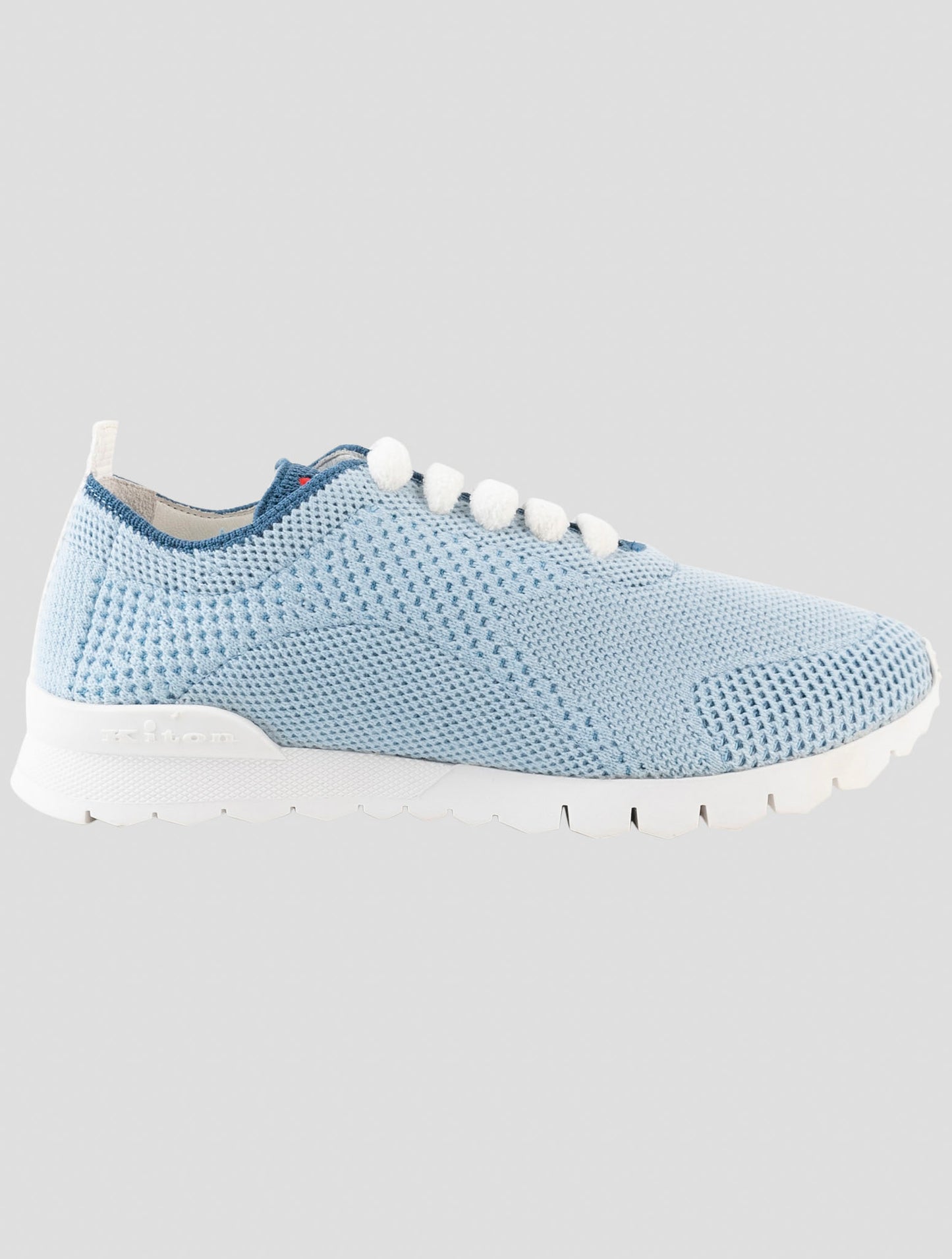 Kiton Light Blue Cashmere Pl Sneakers