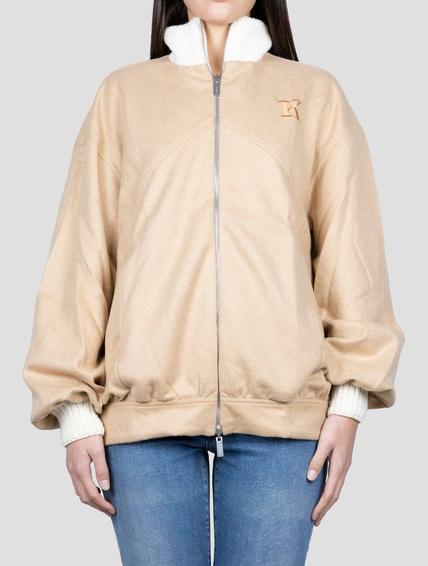 Kiton Brown Cashmere Sweater Full Zip