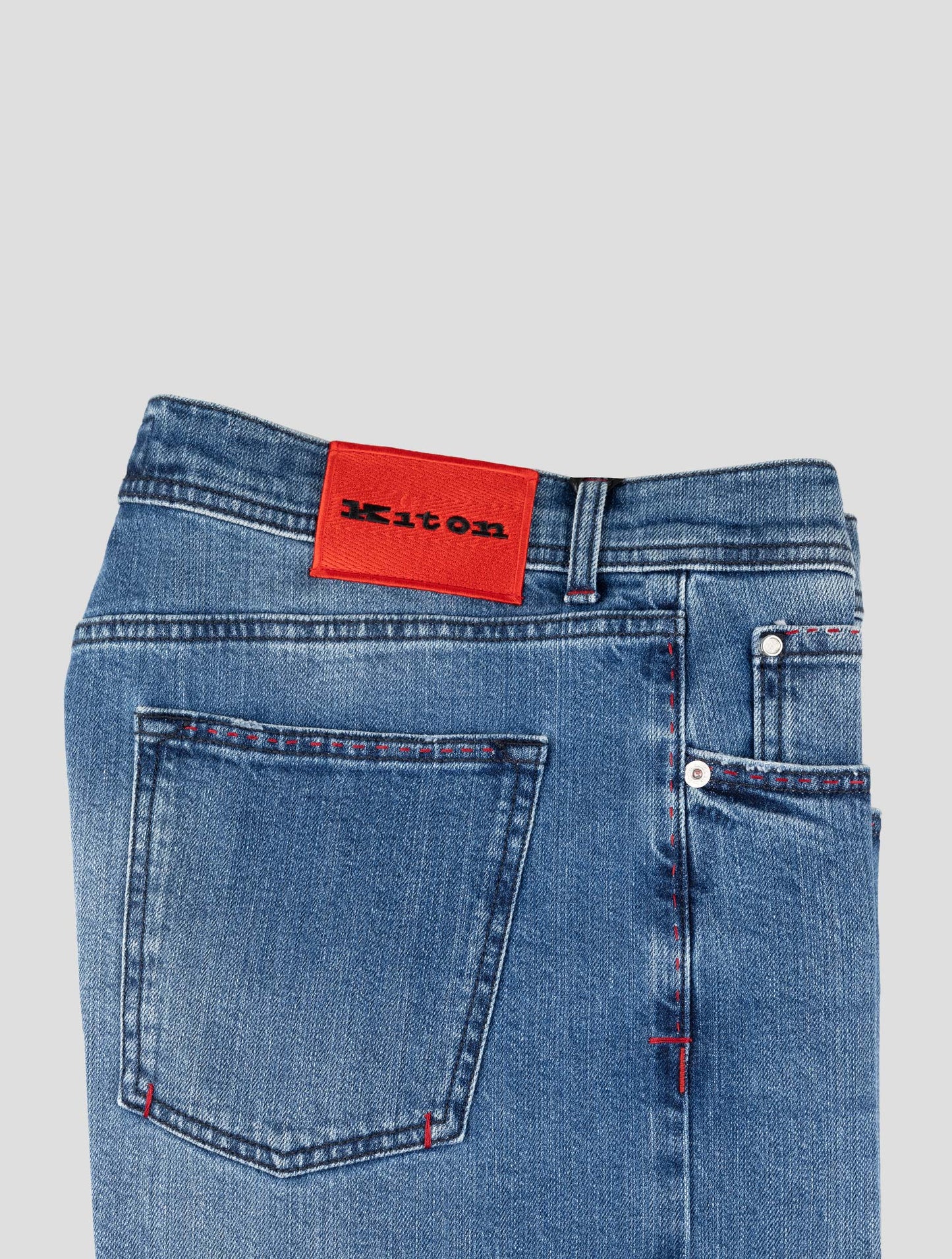 Kiton Blue Cotton Ea Jeans