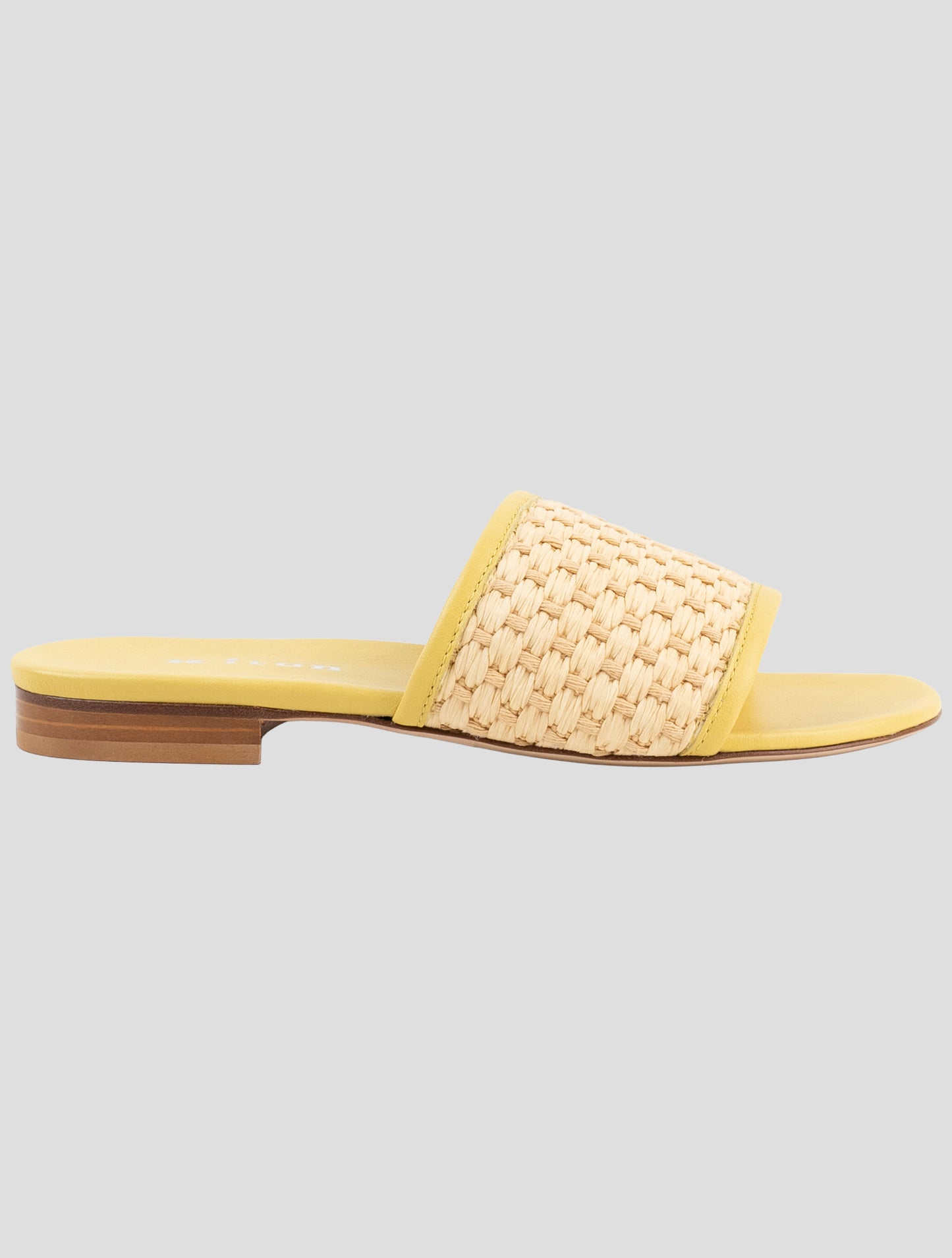 Kiton Yellow Brown Canvas Leather Sandals