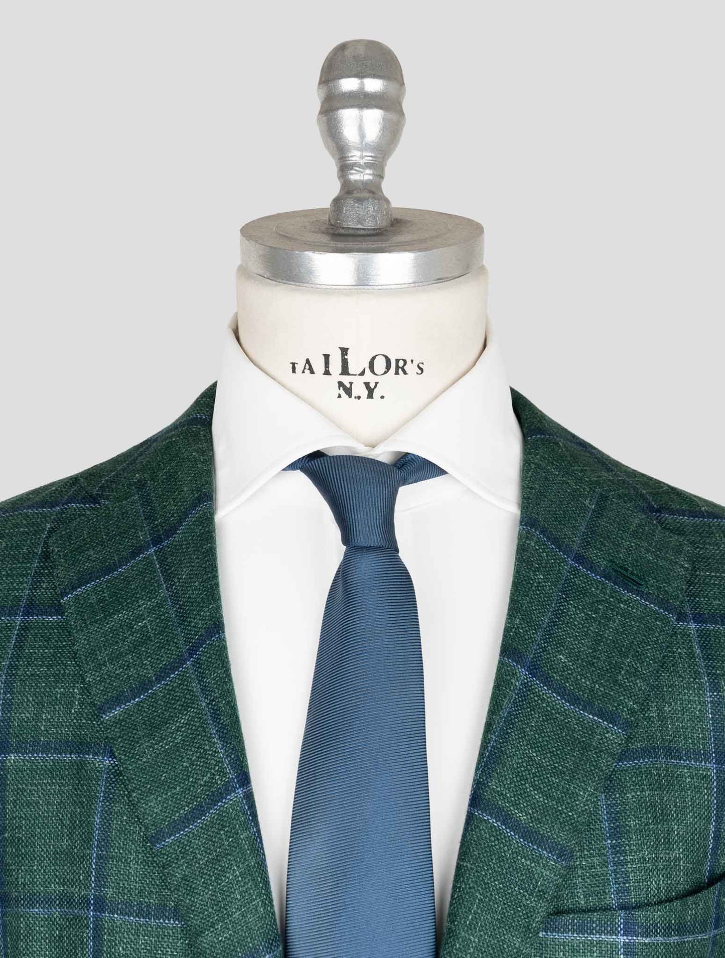 Kiton Green Blue Silk Cashmere Linen Blazer