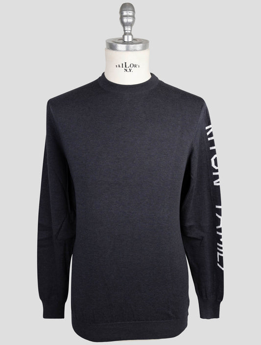 Kiton Gray  Cotton Sweater Crewneck
