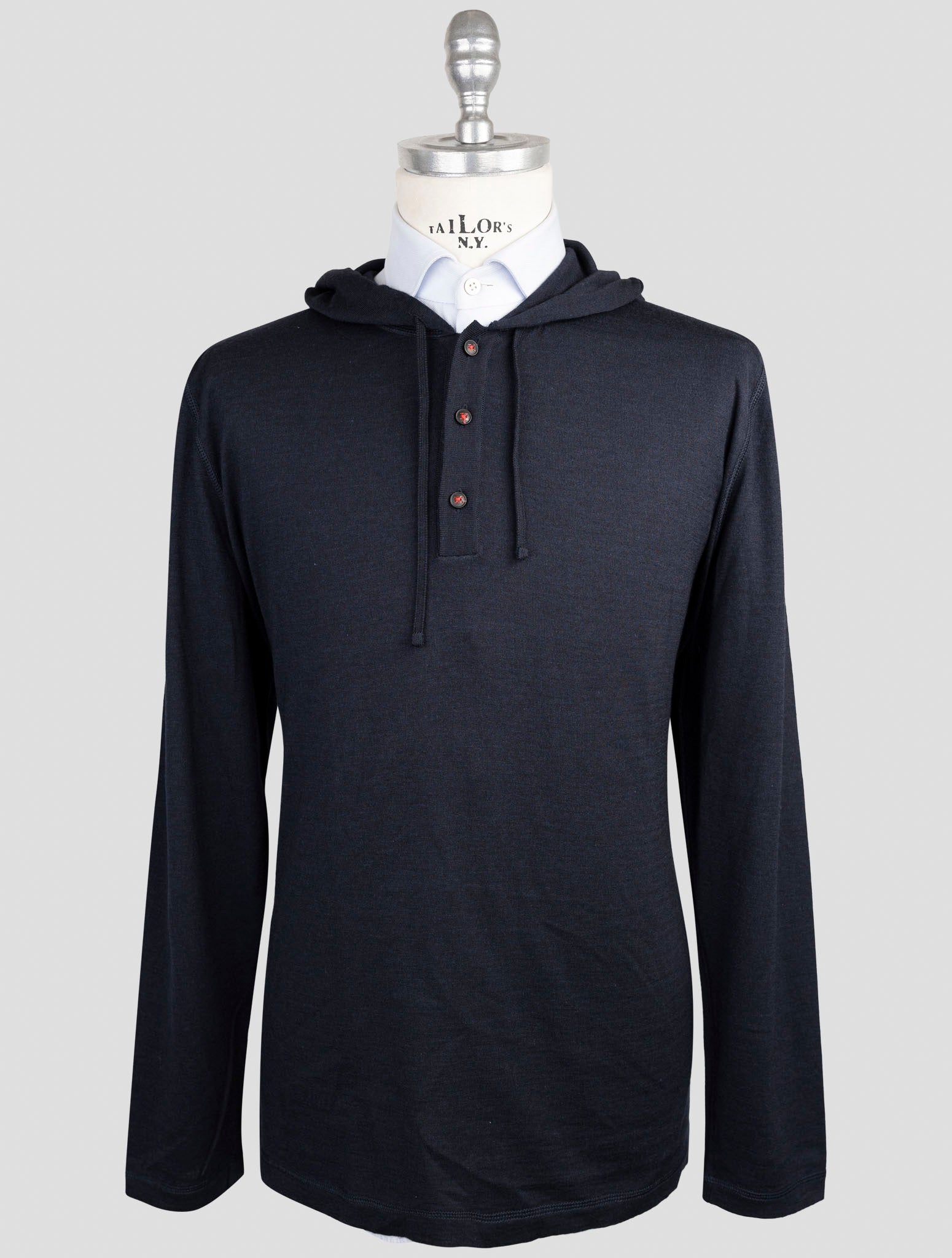 Kiton Blue Cashmere Silk Sweater