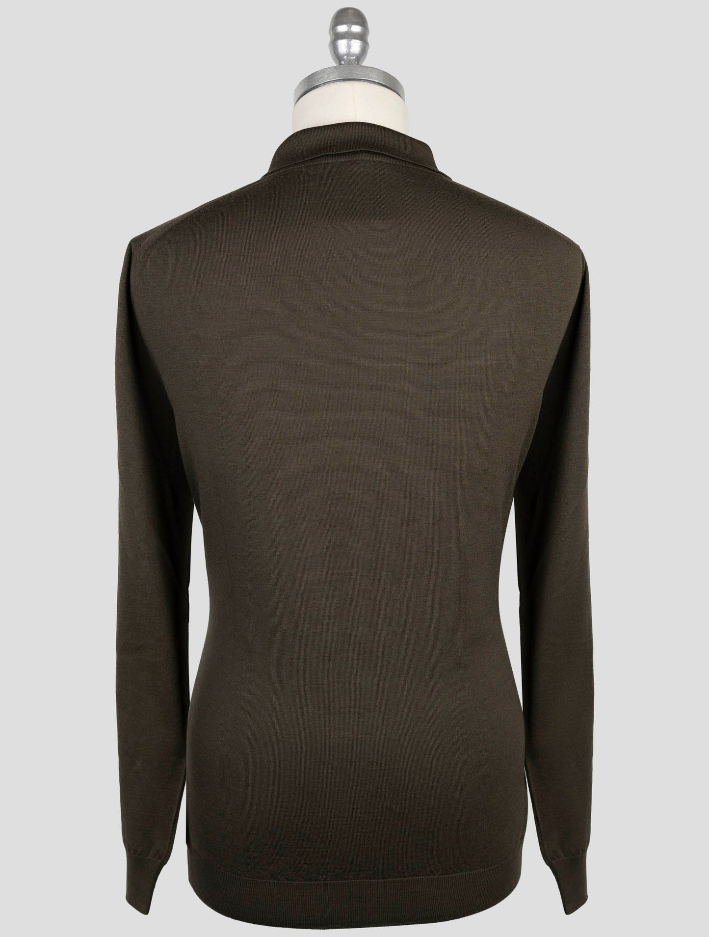 Kiton Green Wool Sweater Polo