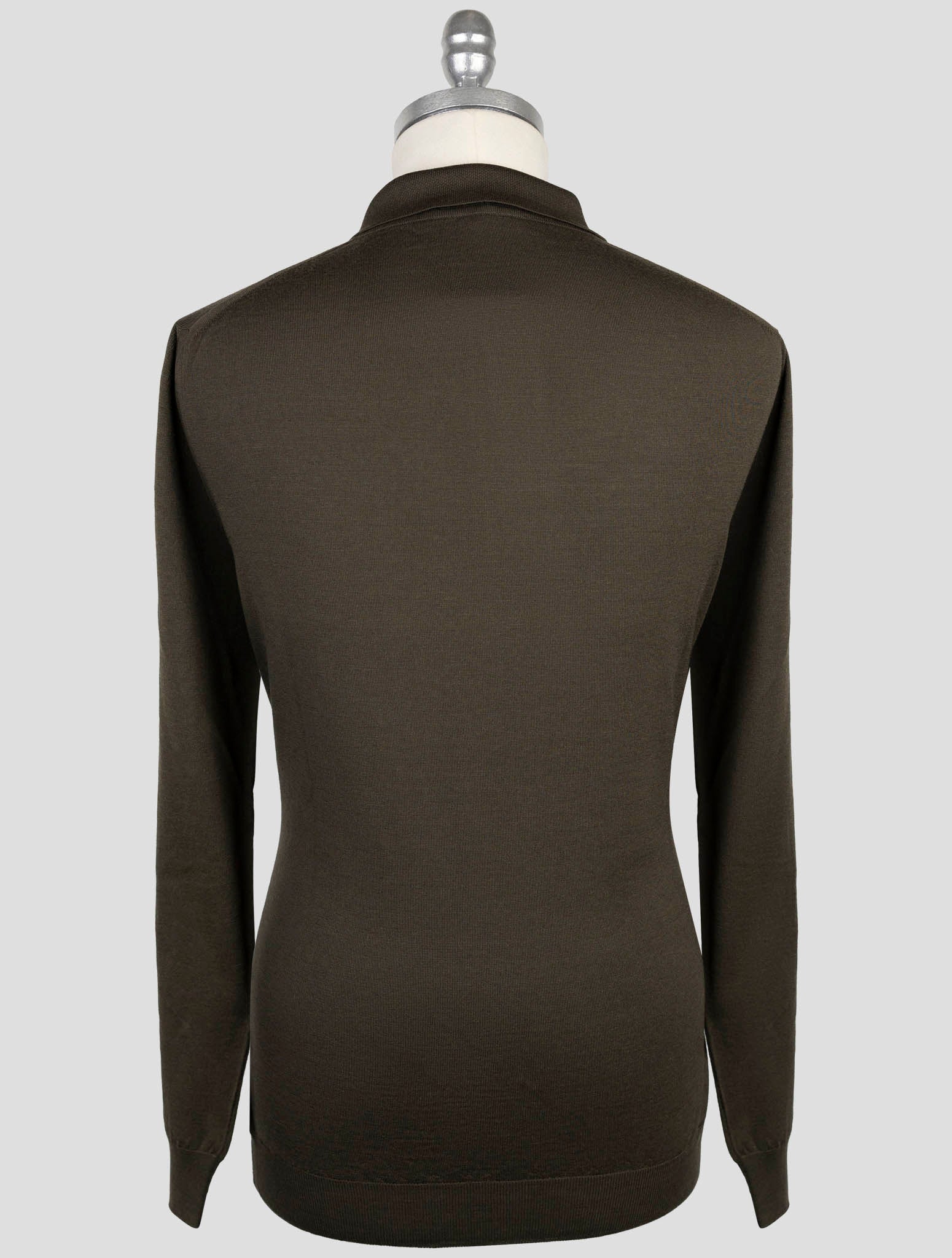 Kiton Green Wool Sweater Polo