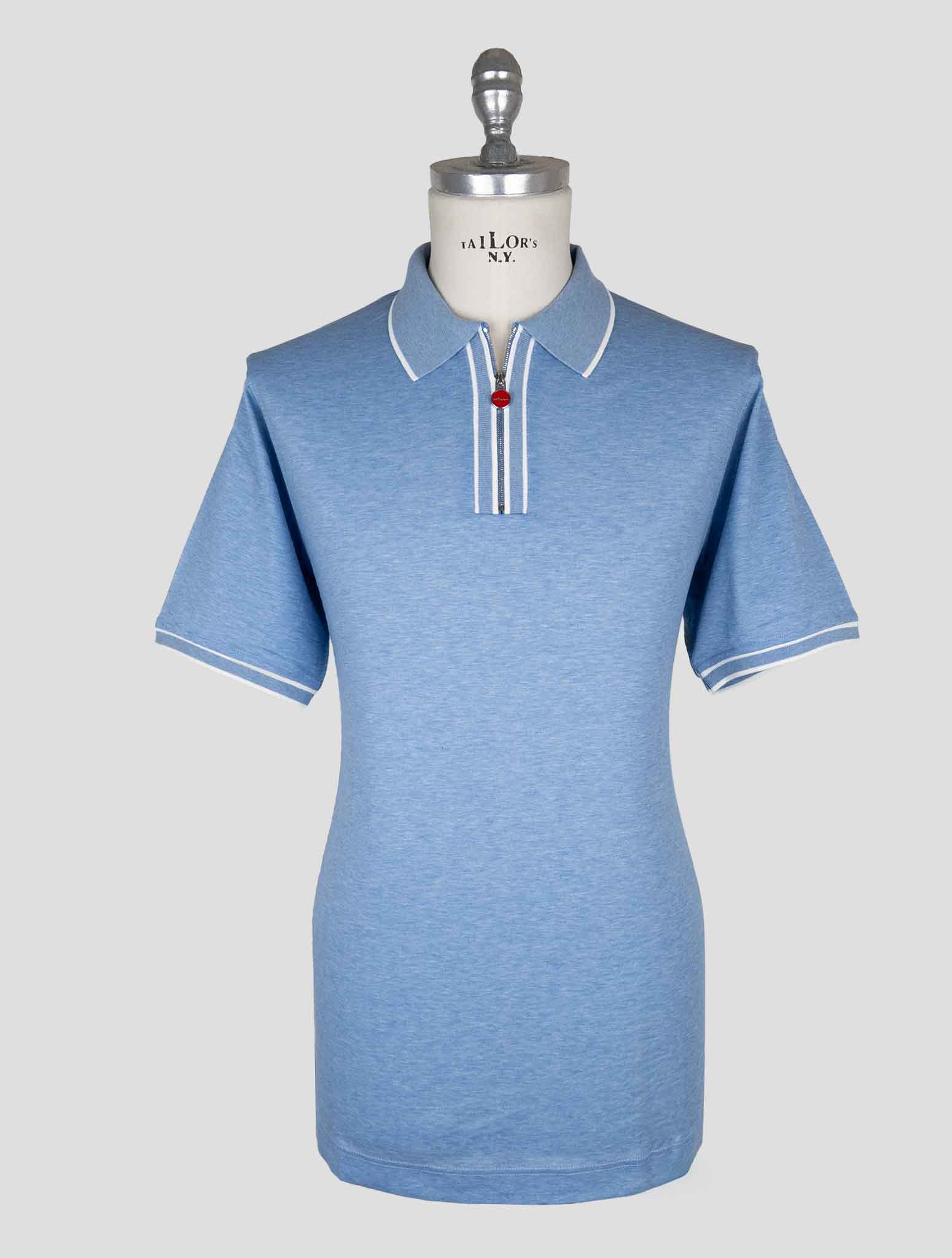 Kiton Light blue Cotton Polo