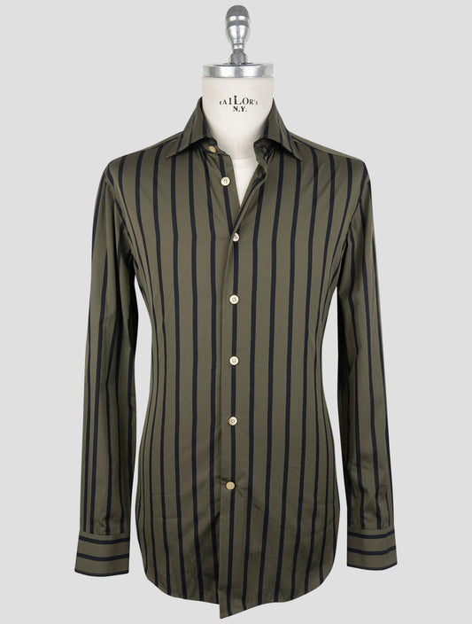 Kiton Green Cotton Shirt