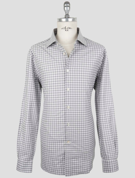Kiton Gray Cotton Shirt