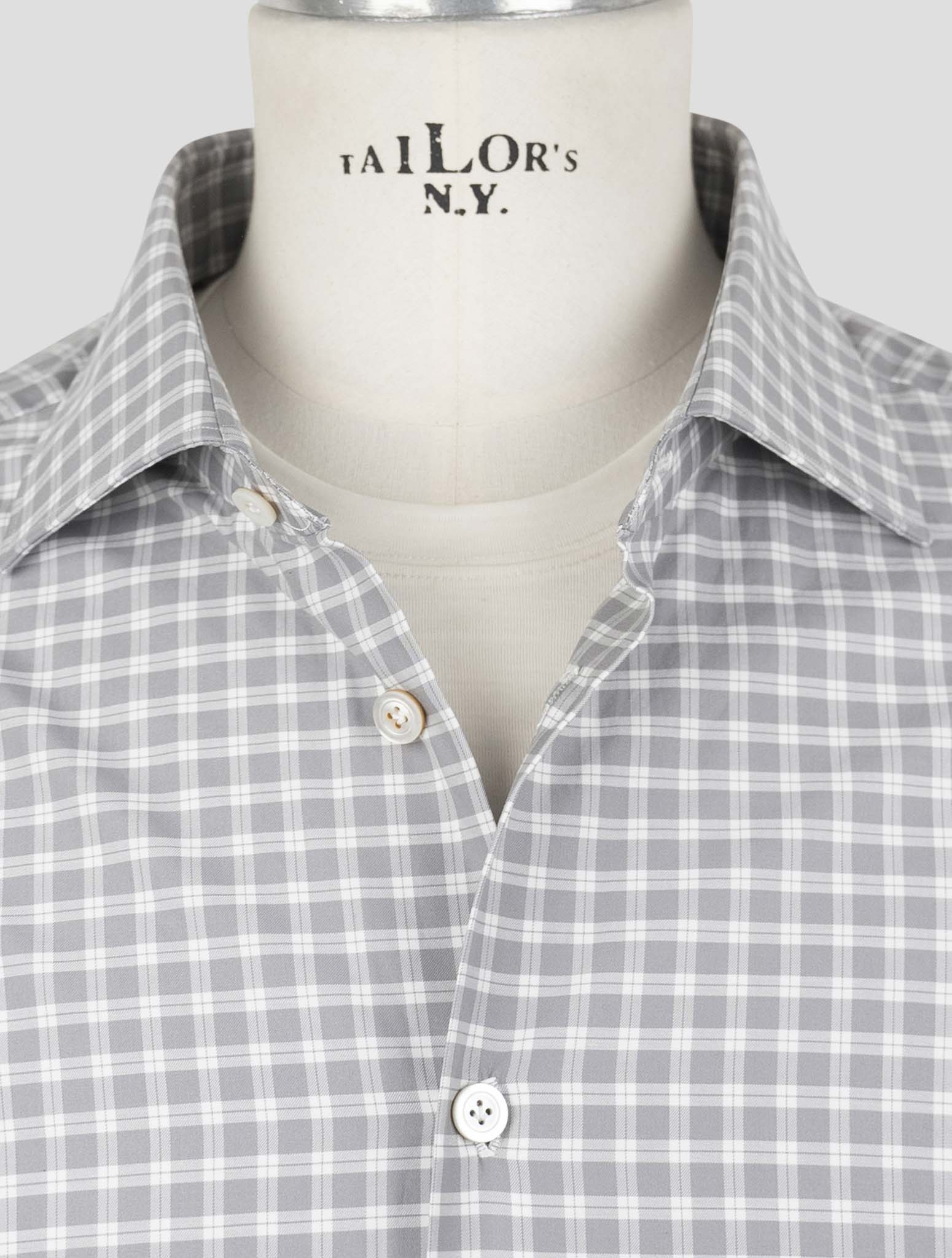 Kiton Gray Cotton Shirt