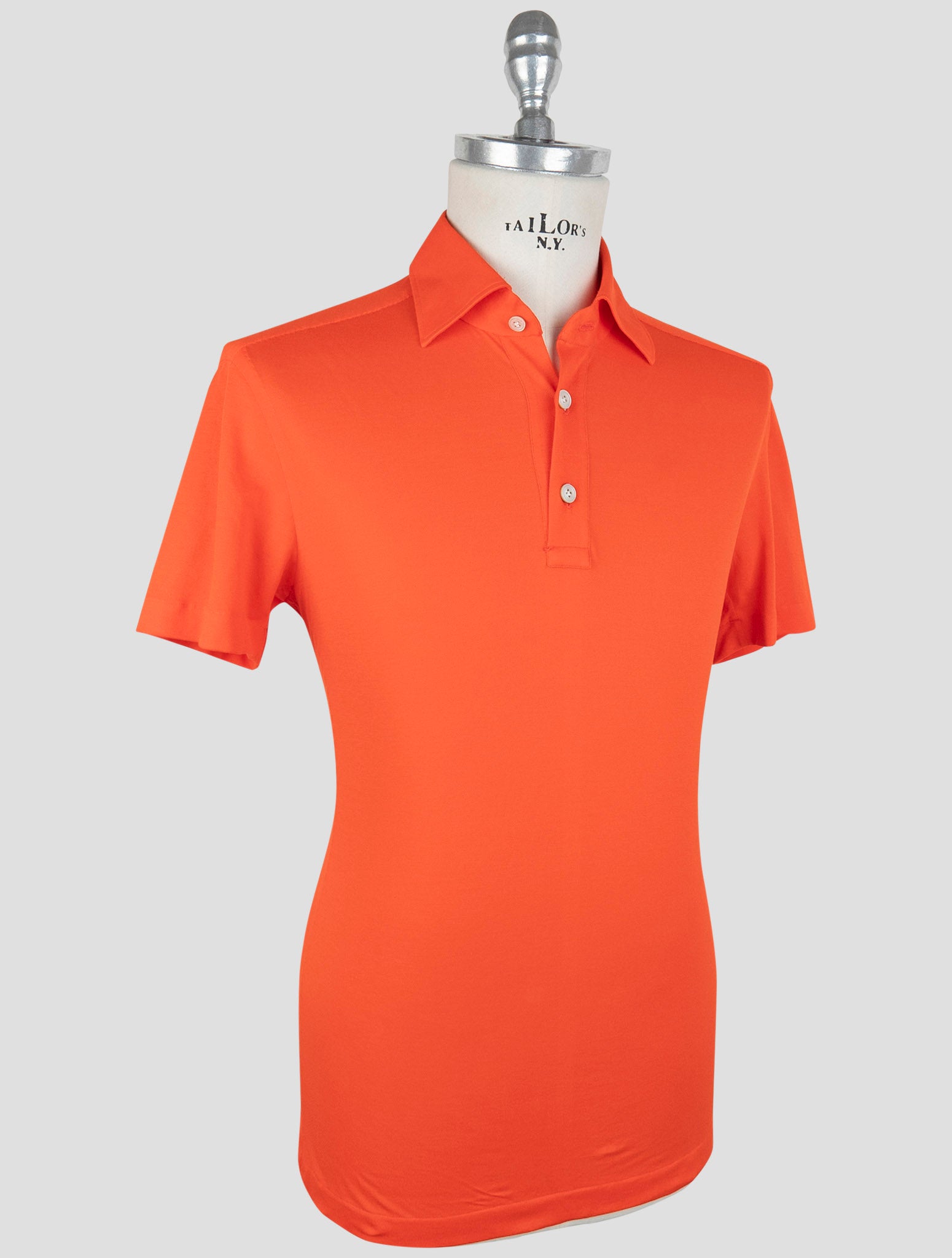 Kiton Orange Cotton Polo