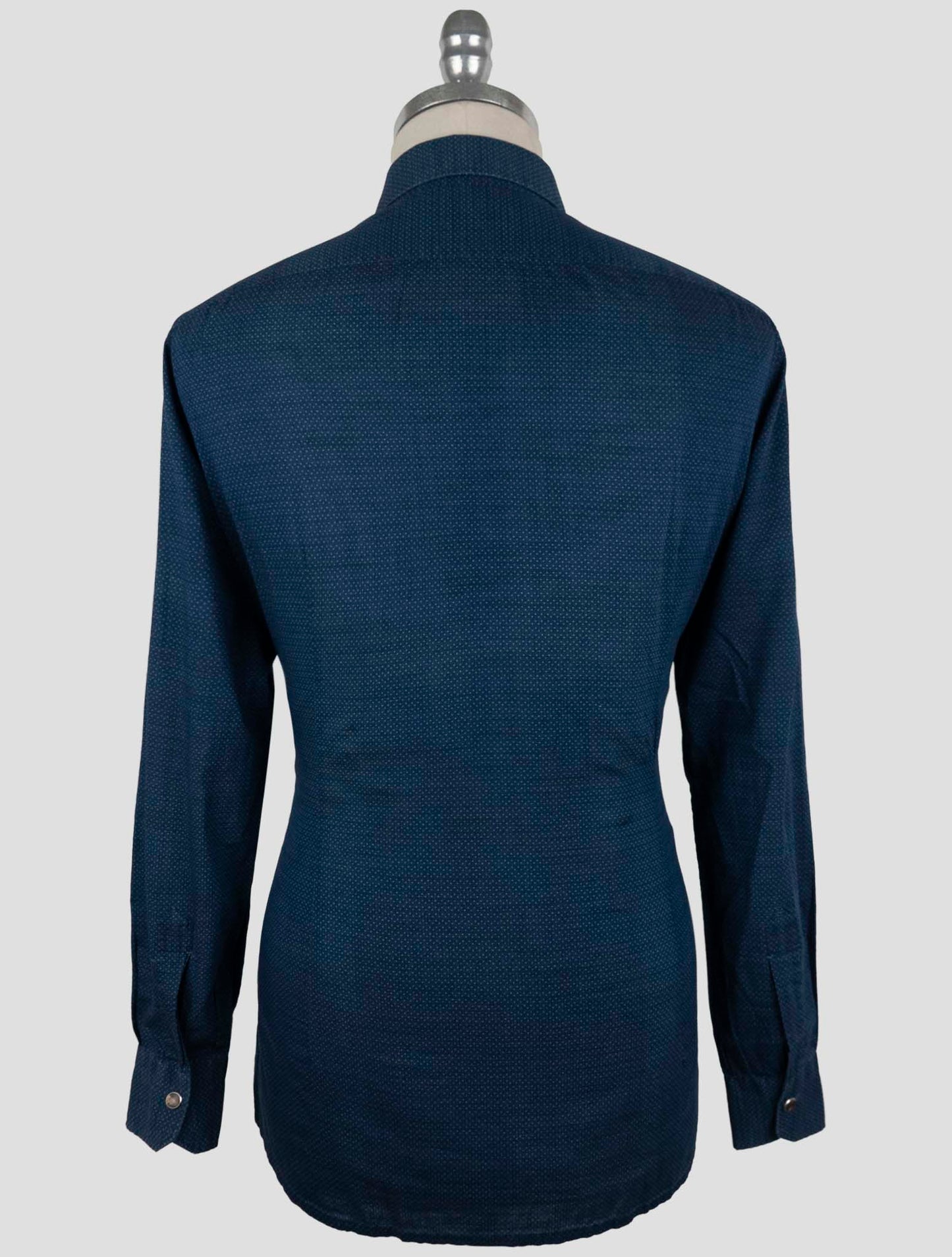 Kiton Blue Cotton Shirt