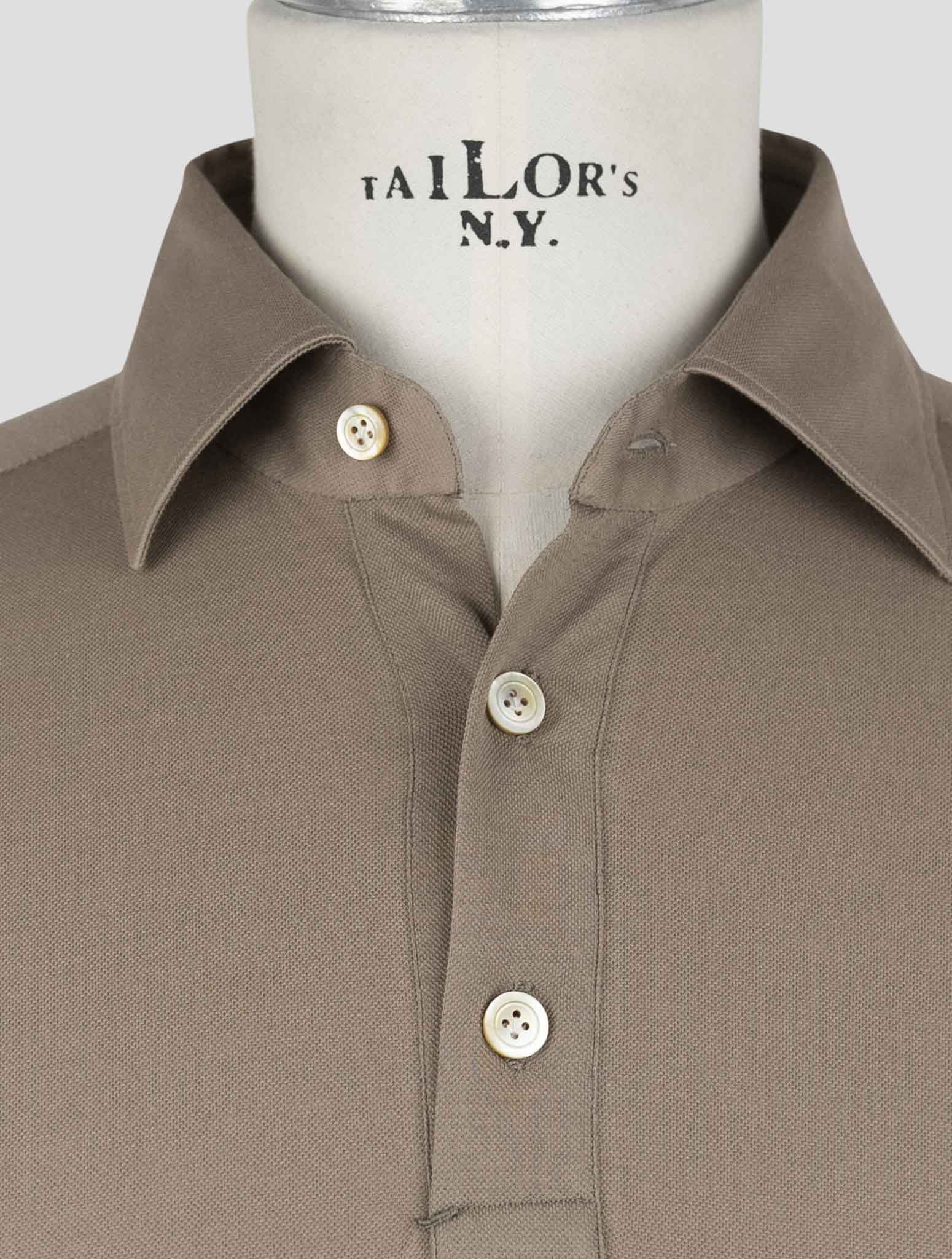 Kiton Brown Cotton Polo