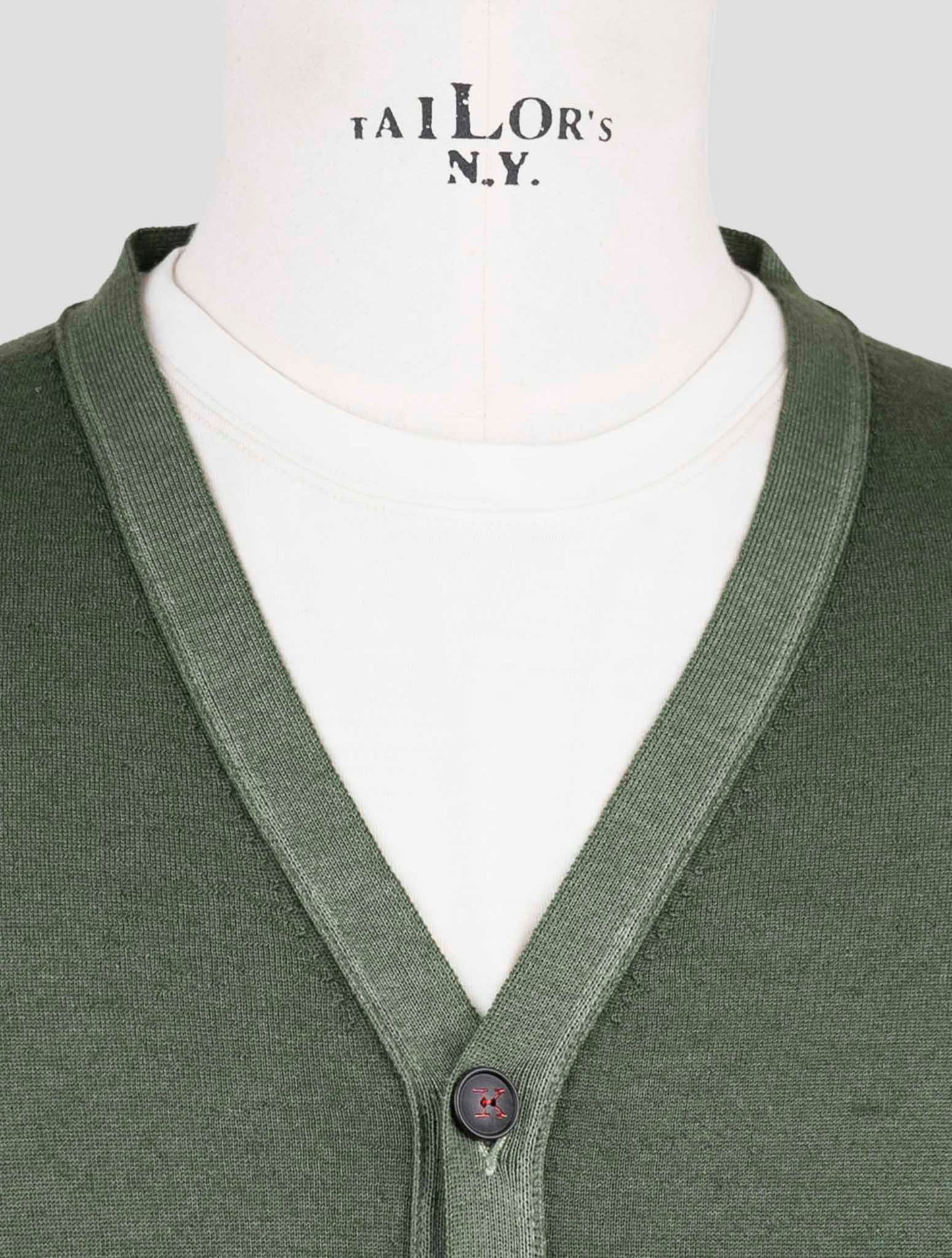Kiton Green Cashmere Sweater Gilet