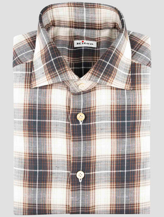 Kiton Multicolor Cotton Shirt