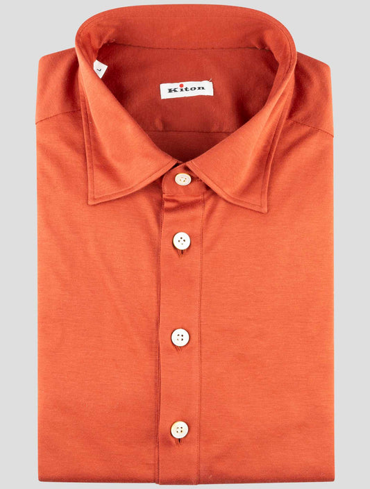 Kiton Burgundy Cotton Shirt