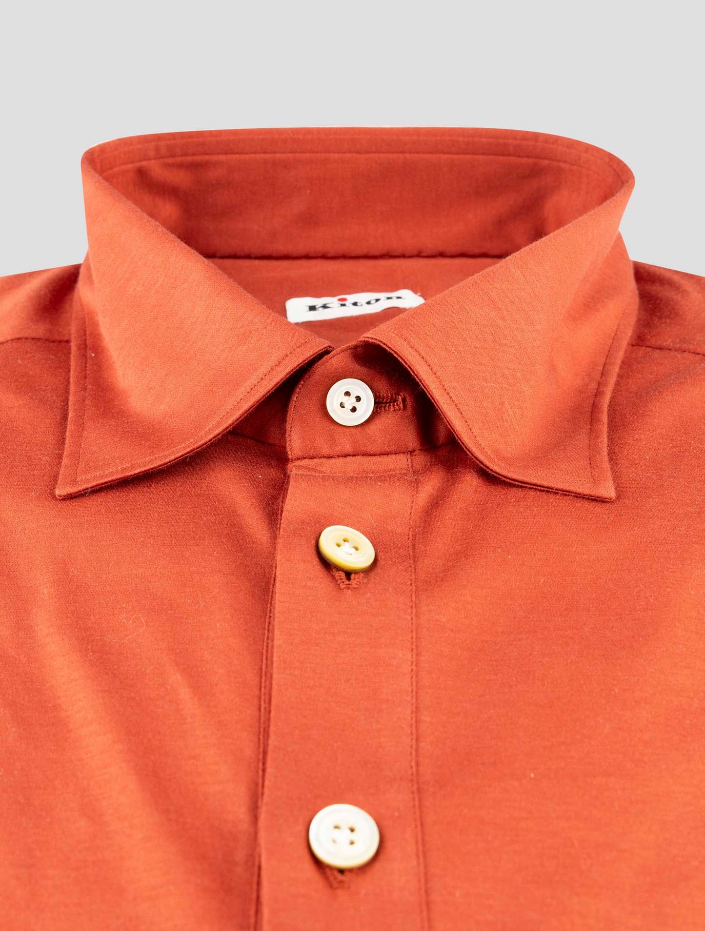 Kiton Burgundy Cotton Shirt