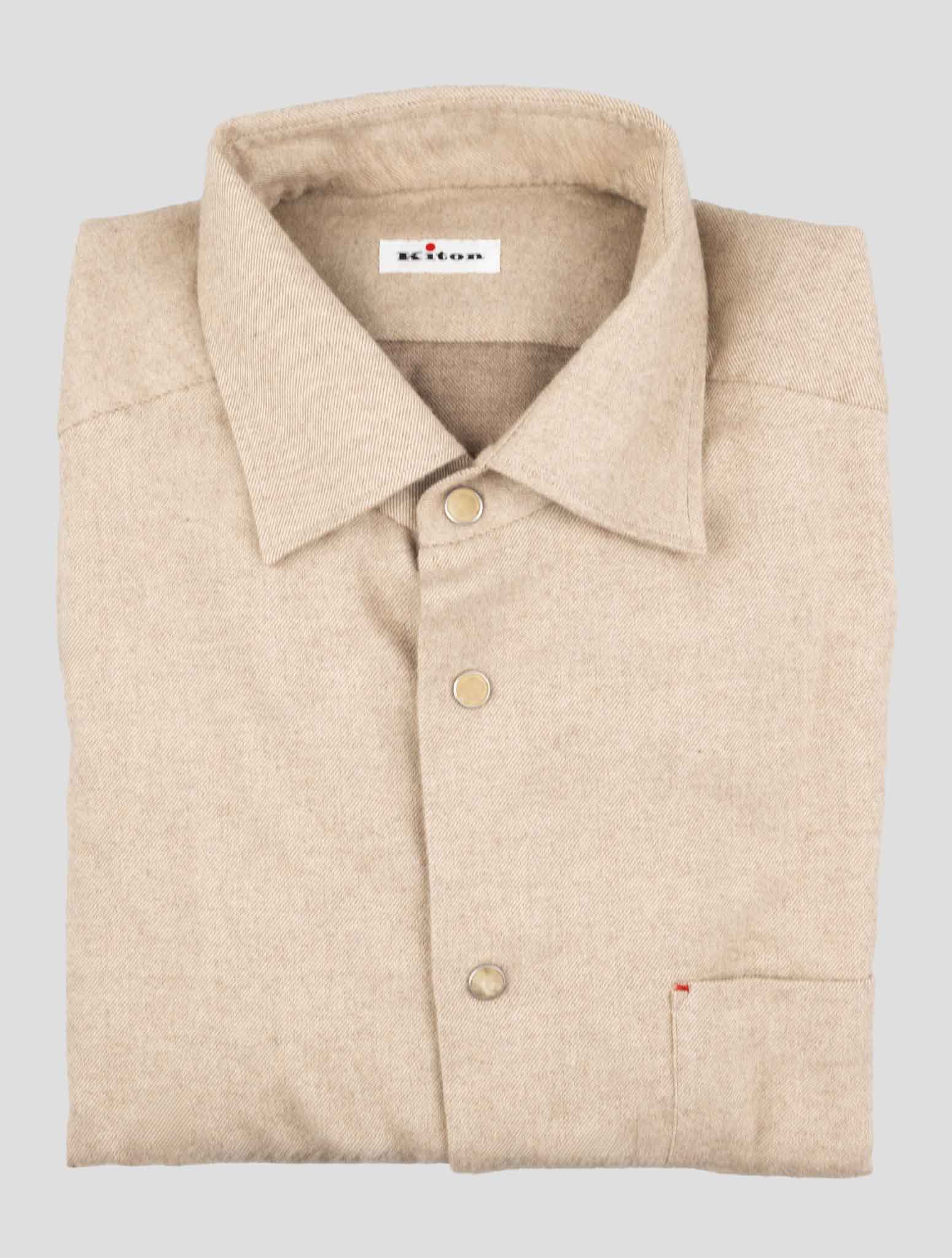 Kiton Beige Cotton Shirt
