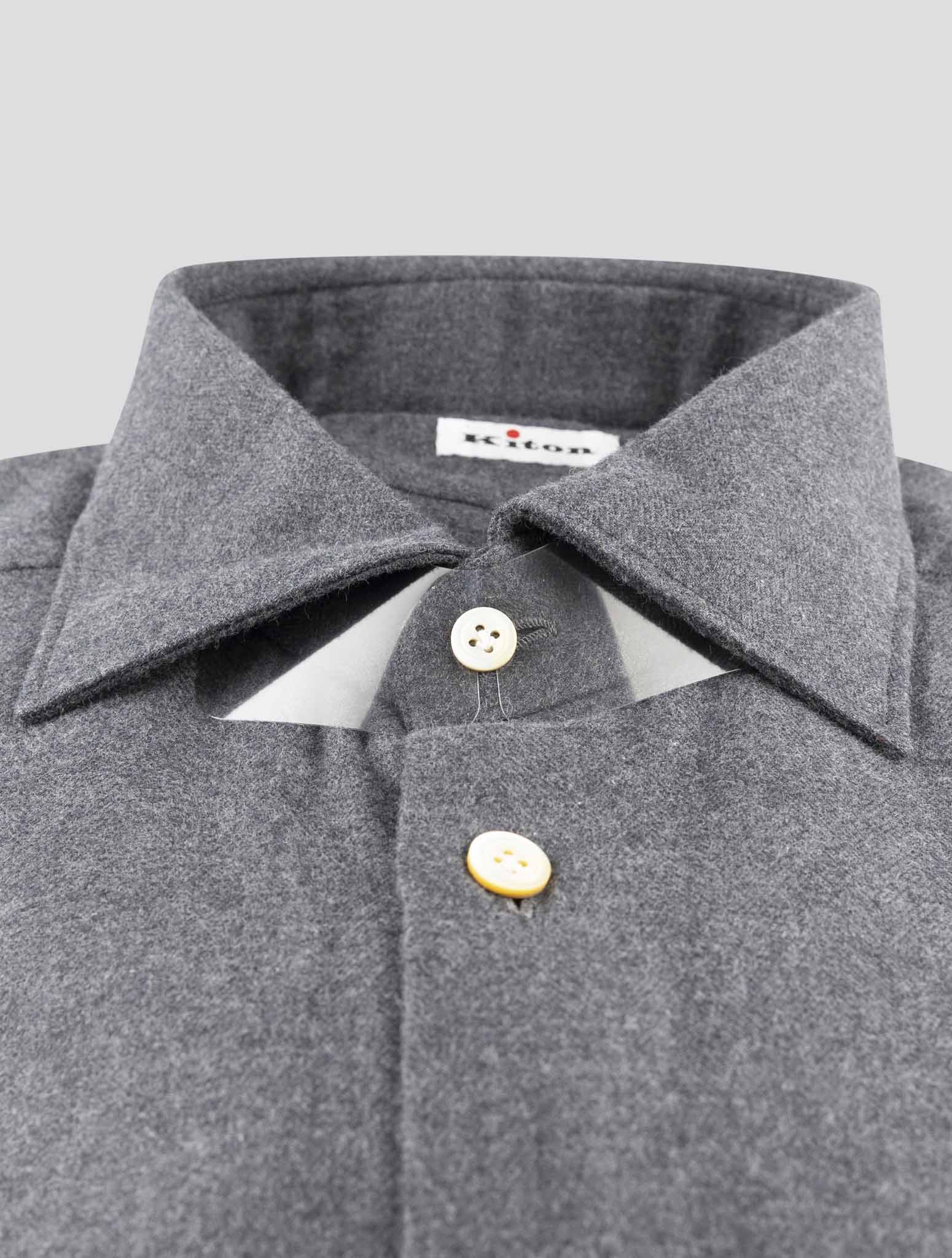 Kiton Dark Gray Cotton Shirt