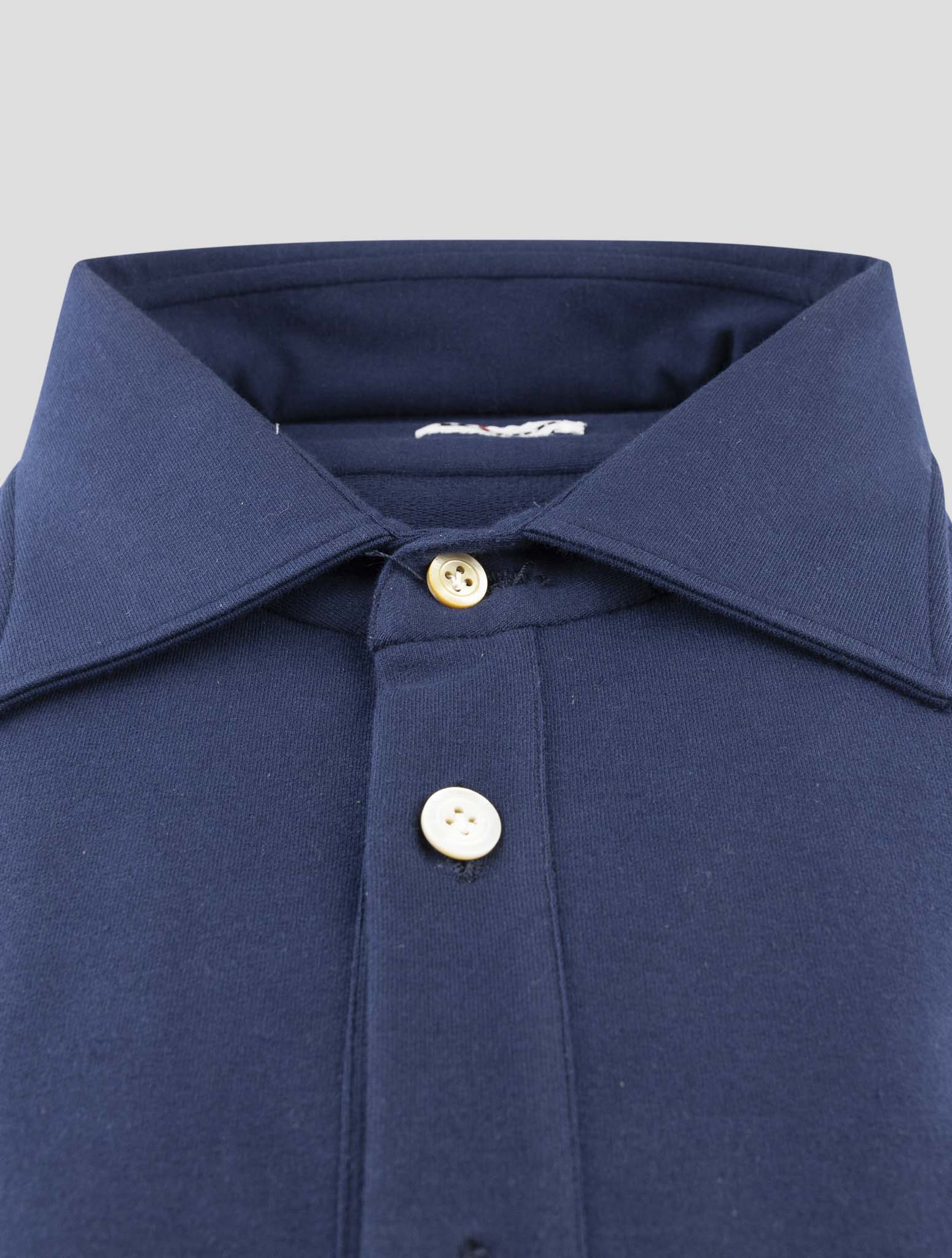 Kiton Blue Cotton Ea Shirt
