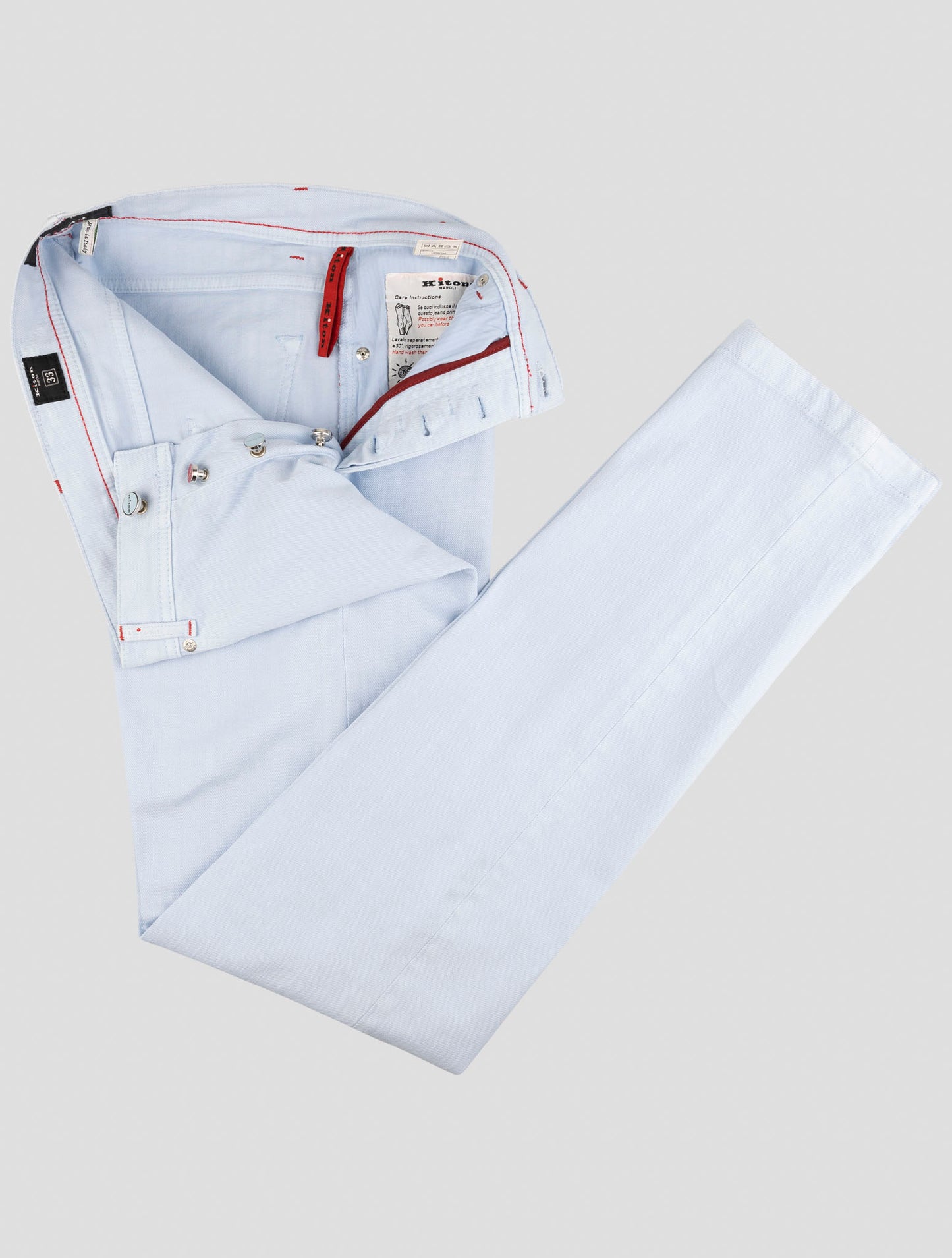 Kiton Light Blue Cotton Ea Jeans