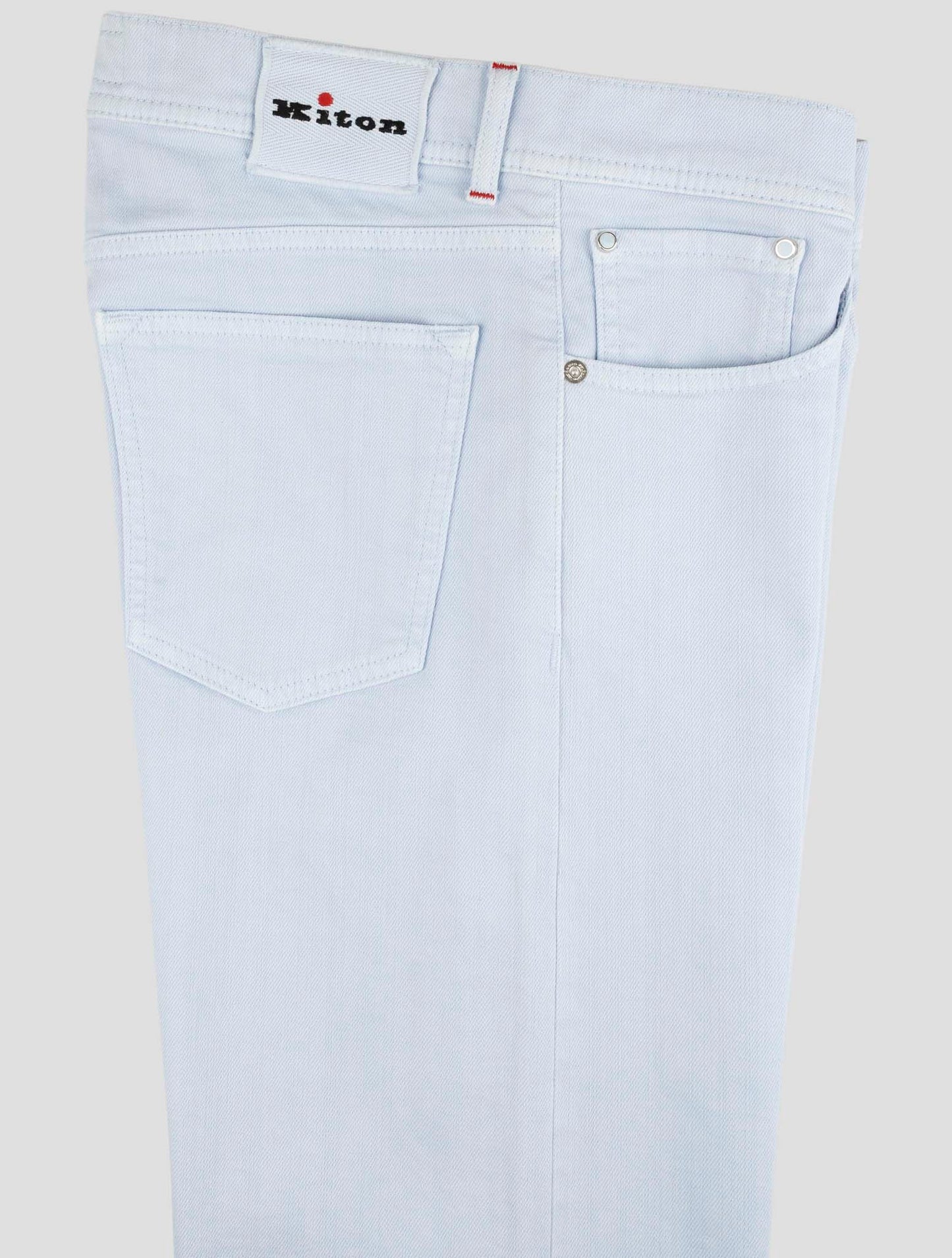 Kiton Light Blue Cotton Ea Jeans
