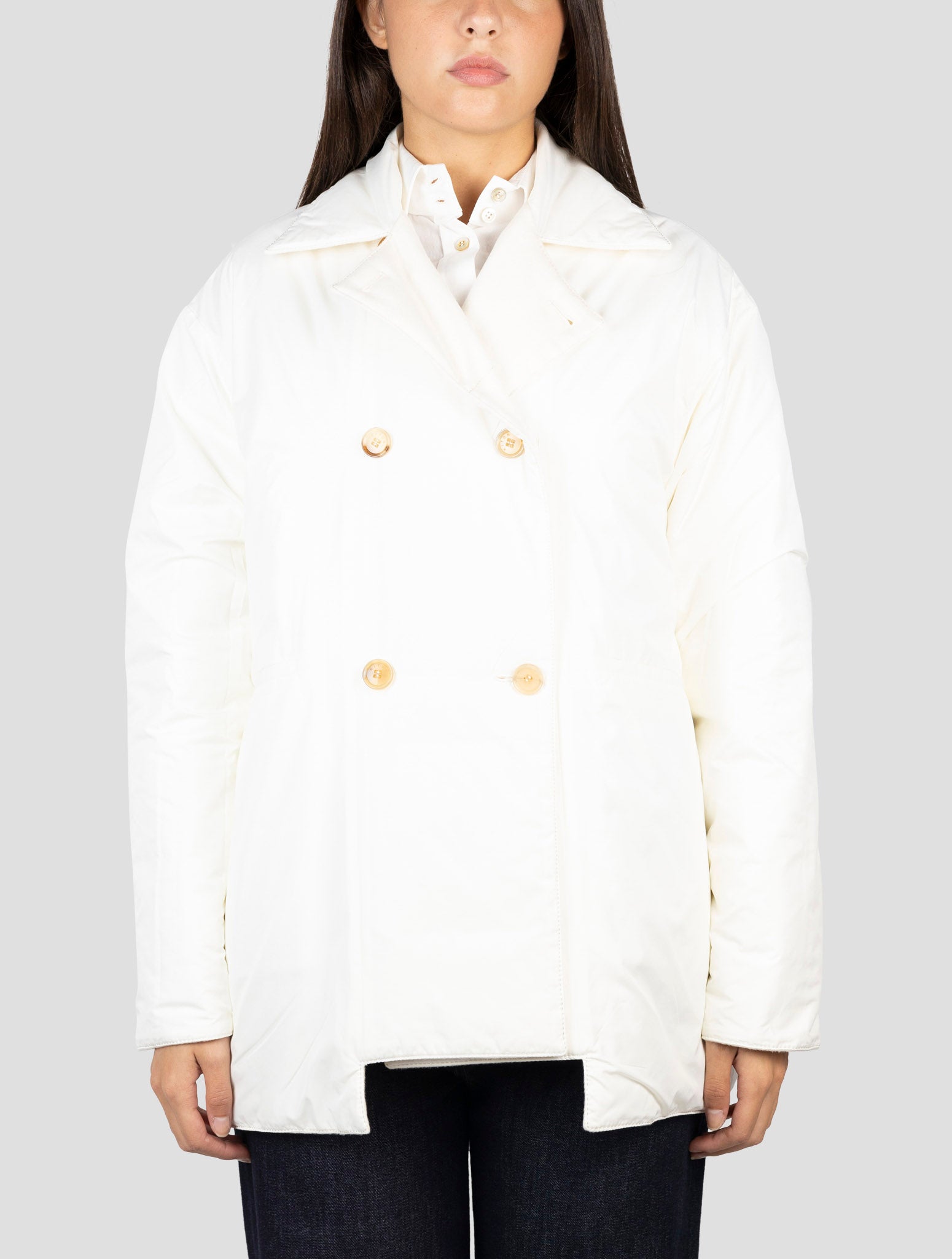 Kiton White Cashmere Coat